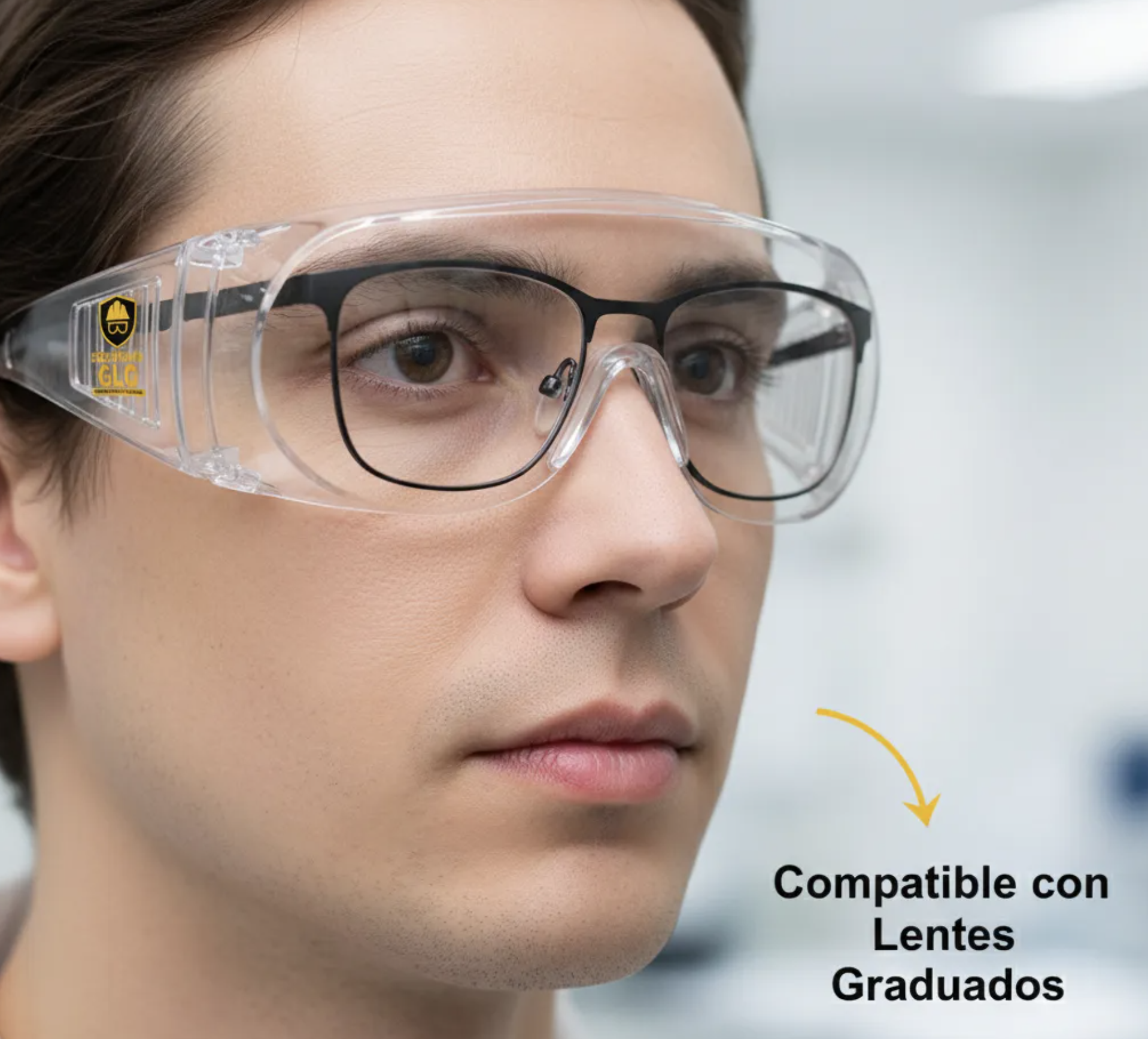 Lentes - Gafas Seguridad GLG Protectoras Contra Alto Impacto Certificadas Por Ansi Para Uso Medico, Químico, Industrial, Construcción Y Poder Usarse Sobre Lentes De Armazon Graduados - Image 3