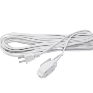 Cable Extensión Eléctrica De 3 Metros Doméstica Alta Calidad Color Blanco