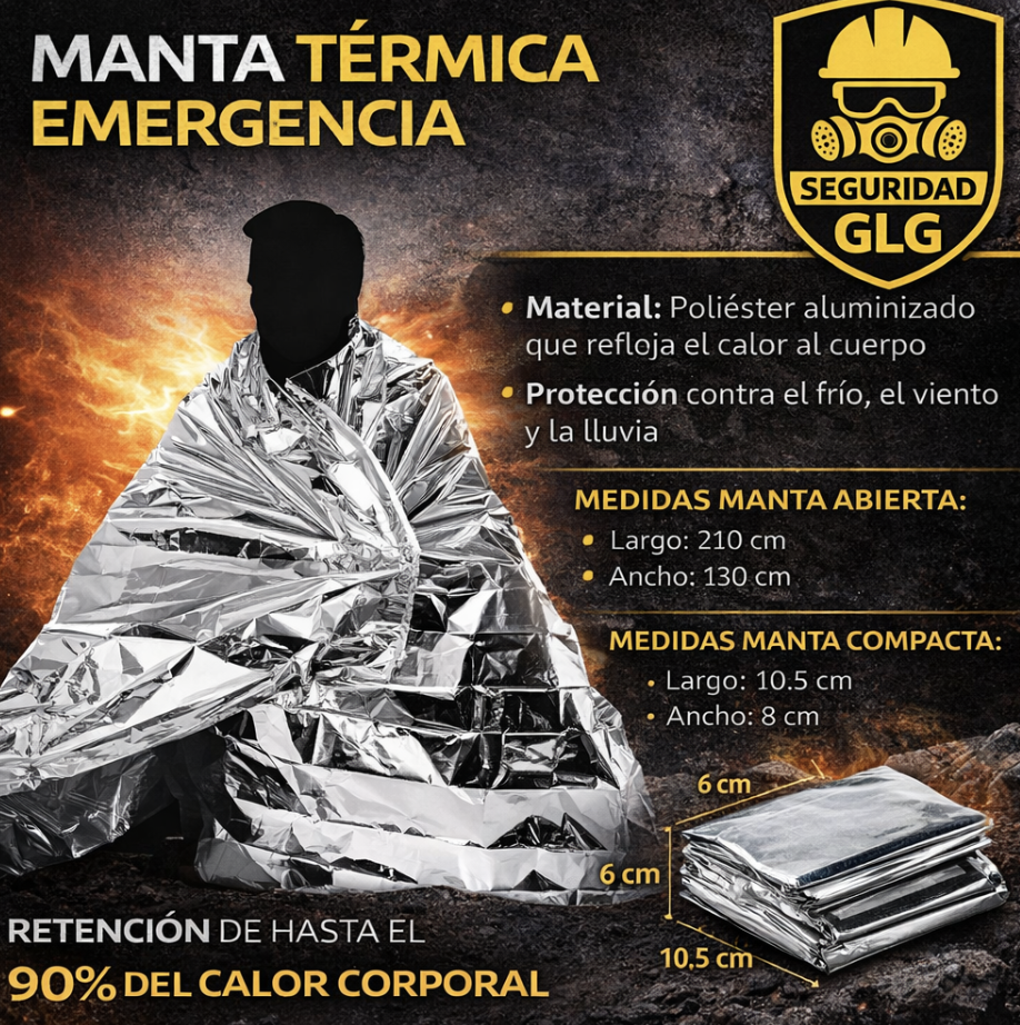 Manta Termica de Emergencia y Supervivencia de Aluminio - Image 2